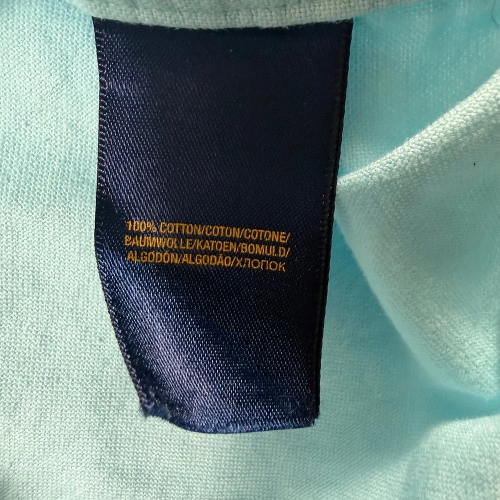Ralph Lauren Button Down Oxford Shirt Boys 18-20 XL Light Blue Cotton Pony EUC